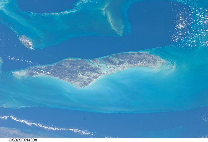 Andros Island and the Tongue of the Ocean (NASA, International Space Station,11/10/10)