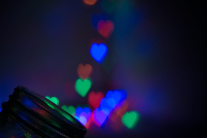 multicolored hearts wallpaper